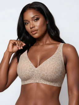 Shop The Edit - Seamless Wireless Beige Push Up Bra