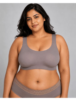 Shop The Edit - Wireless Full Coverage Grey Everyday Bra