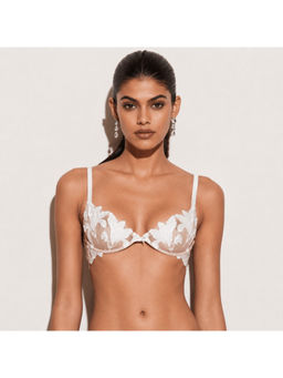 Shop The Edit - French Mesh White Lace Bra