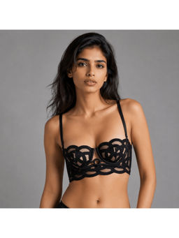 Shop The Edit - French Lace Black Underwire Bra
