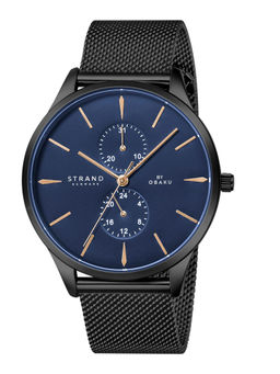 Strand by Obaku - Beaufort Blue Dial Multifunction Watch For Men (S703GMBLMB)