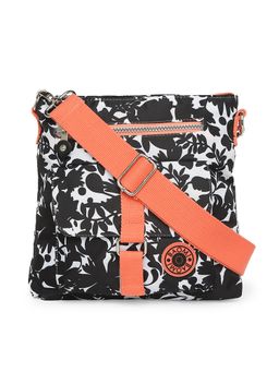 Baomi - Crinkle Range Black & Peach Color Soft Case Nylon Sling Bag - Ba-804031011