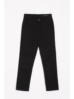 Allen Solly - Boys Black Slim Fit Solid Trousers