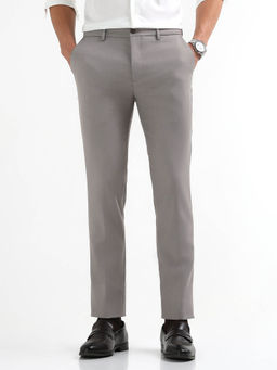 Arrow Newyork - Grey Men's Dobby Super Slim Fit Formal Trousers