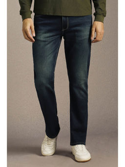 Louis Philippe - Men Navy Blue Slim Fit Jeans