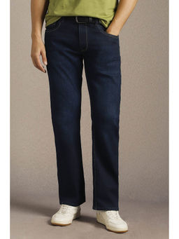 Louis Philippe - Men Navy Blue Slim Fit Jeans