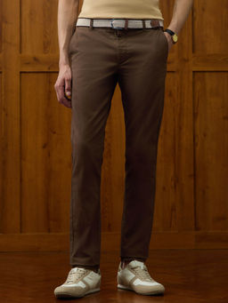 U.S. POLO ASSN. - Brown Men's Denver Slim Fit Varsity Theatre Casual Trousers