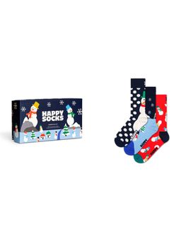Happy Socks - Multi-Color Snowman Unisex Socks (Pack of 3) (XL)