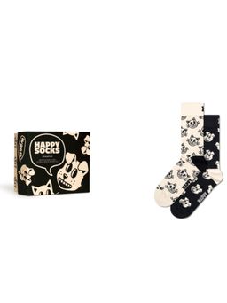 Happy Socks - Multi-Color Pet Unisex Woven Socks (Pack of 2) (XL)