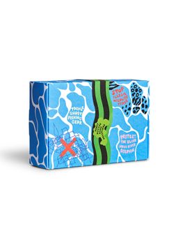 Happy Socks - Unisex Printed Multi-Color Socks (Pack of 4)