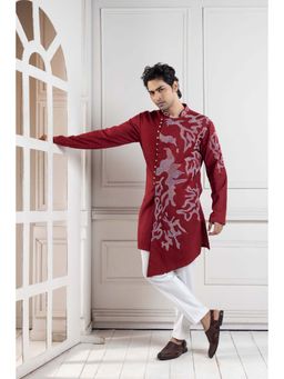 SMRITI - Red Embroidered Kurta with Pant
