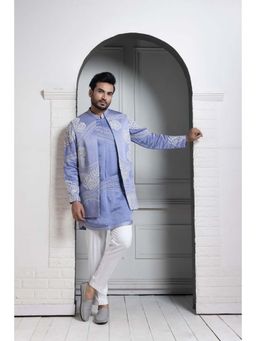 SMRITI - Blue Embroider Nehru Jacket