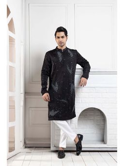 SMRITI - Black Embroidered Kurta with Pant