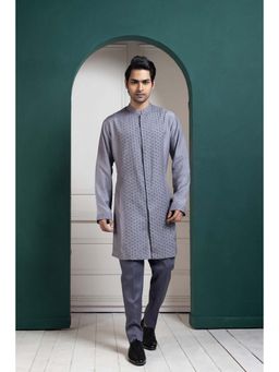 SMRITI - Grey Embroidered Kurta with Pant