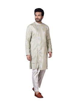 SMRITI - Cream Rexine Kurta With Pant