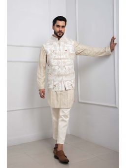 SMRITI - Gilded Ivory Nehru Jacket