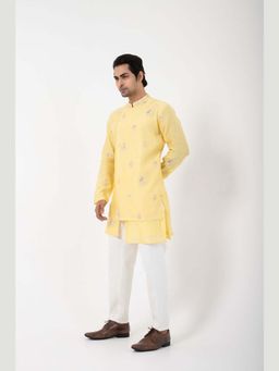 SMRITI - Yellow Monkey Menace Kurta with Pant