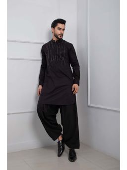 SMRITI - Black Gleam Kurta with Pyjama