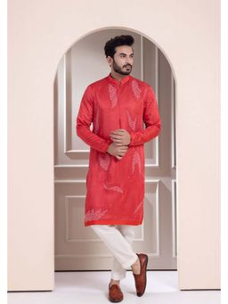 SMRITI - Red Embroidered Kurta with Pant