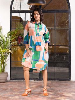 The Rune Studio - Womens Blue Dress