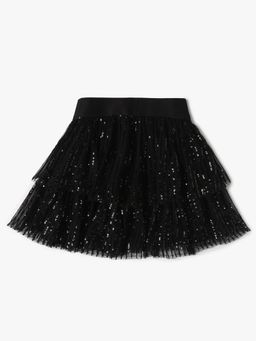 GAP - Black Girl's Sequins Mid Rise Tiered Skirt