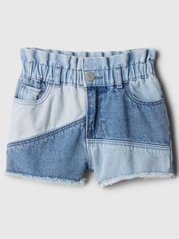 GAP - Blue Girl's Patch Mid Rise Denim Shorts