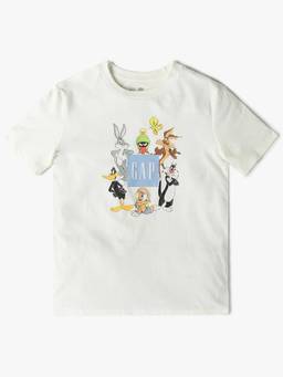 GAP - White Boy's Looney Toons Graphic Print T-Shirt