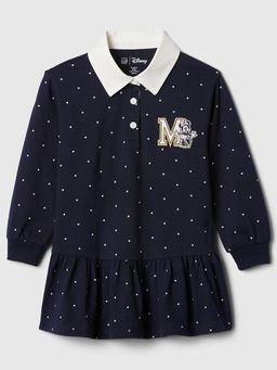 GAP - Navy Blue Girl's Mickey Mouse Full Sleeve T-Shirt Dress