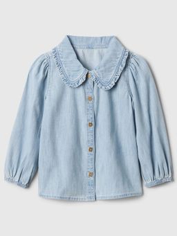GAP - Blue Girl's Full Sleeves Spread Collar Shirt