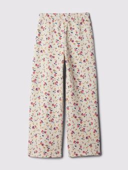 GAP - Cream Girl's Floral Print Mid Waist Pant