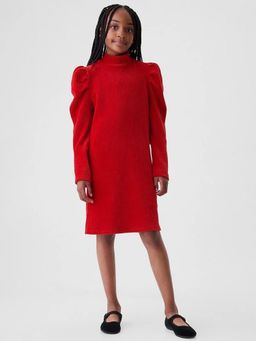 GAP - Red Girl's High Neck Full Sleeves Sweater Dress