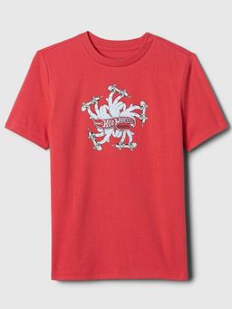 GAP - Red Boy's Hot Wheels Graphic Print Half Sleeves T-Shirt