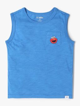 GAP - Blue Boy's Sesame Street Round Neck Tank T-Shirt