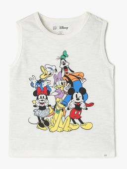 GAP - White Boy's Graphic Print Mickey and Friends Tank T-Shirt