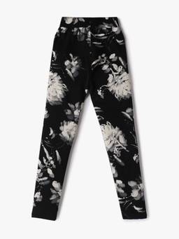 GAP - Black Girl's Floral Print Mid Waist Leggings