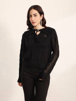 Kazo - Women Black Slate Sweater