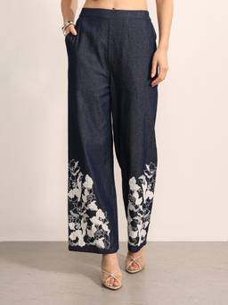Kazo - Women Blue Renaissance Pull On Pant
