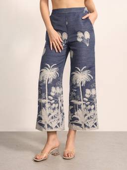 Kazo - Women Blue Cerulean Pull On Pant
