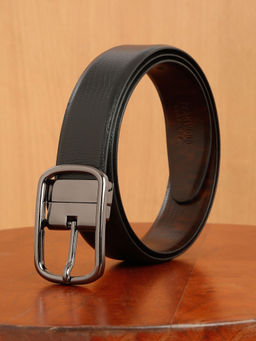 Teakwood - Leather Men Reversible Belt Black & Brown