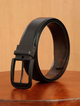 Teakwood - Leather Men Reversible Belt Black & Brown