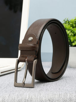 Teakwood - Leather Men Casual Belt Brown
