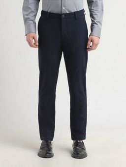 SELECTED HOMME - Navy Blue Solid/Plain Slim Trouser