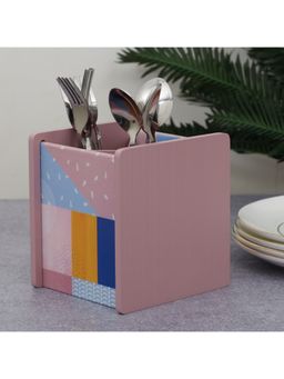 HomeTown - Print Modern Pop Pink Engineered Wood Cutlery holder in Pink