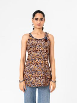 KAFTANIZE - Multi-Color Floral Printed Short Kurtis