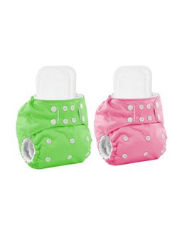 Moms Home - Reusable Cotton Pocket Diapers with Inserts Multi-Color