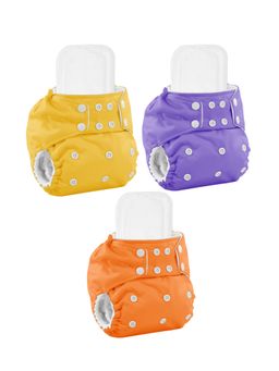 Moms Home - Reusable Cotton Pocket Diapers with Inserts Multi-Color