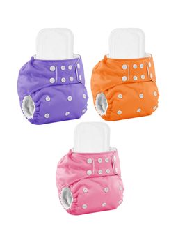 Moms Home - Reusable Cotton Pocket Diapers with Inserts Multi-Color