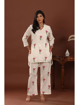 Jiraazi - Womens Off White Co-Ord (Set of 2)