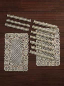 Kuber Industries - Placemats For Dining Table Korean Gold - Sunflower (Pack of 12)