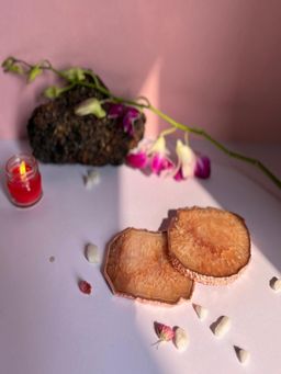 Homearte - Crystal Agate Coaster Rose Gold Plated- Brown (Pack of 2)